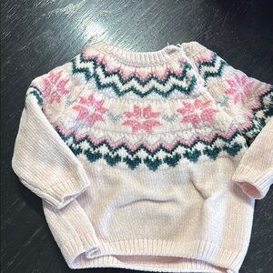 George Pink and Green Patterned Women's Sweater